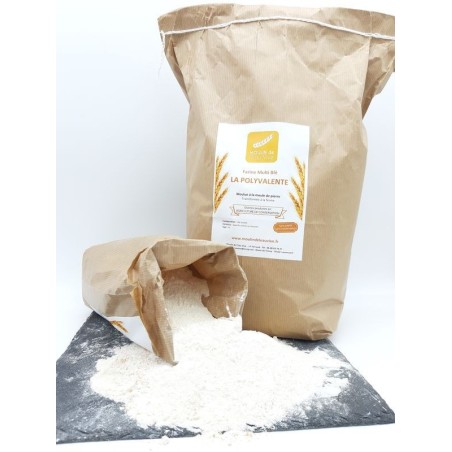 Farine polyvalente. Le moulin de l'eau vive. Type 65.