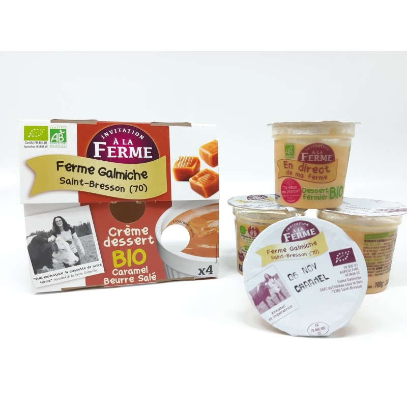 Pack 4 Crèmes dessert BIO Caramel