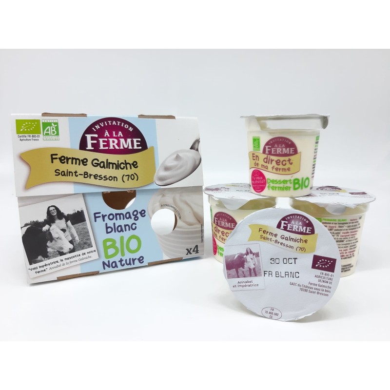 Pack 4 Fromages Blanc BIO Nature