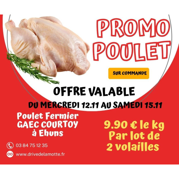 PROMO DU MERCREDI 12/11 AU SAMEDI 15/11