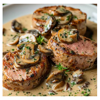Filet Mignon sauce Forestière avec son Riz pilaf